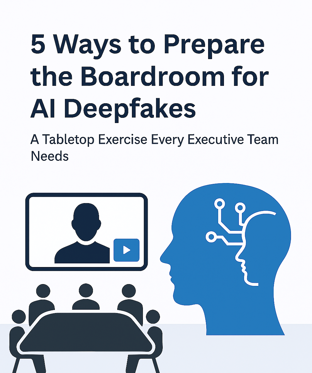 Graphic of blog title with an image of a meeting