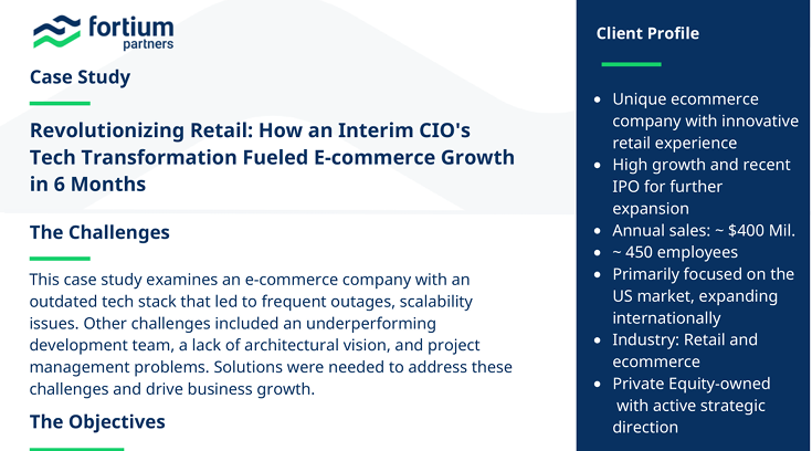 Revolutionizing Retail: How an Interim CIO's Tech Transformation Fueled E-commerce Growth in 6 Months