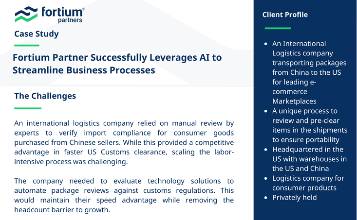 Fortium Partner Successfully Leverages AI to Streamline Business Processes